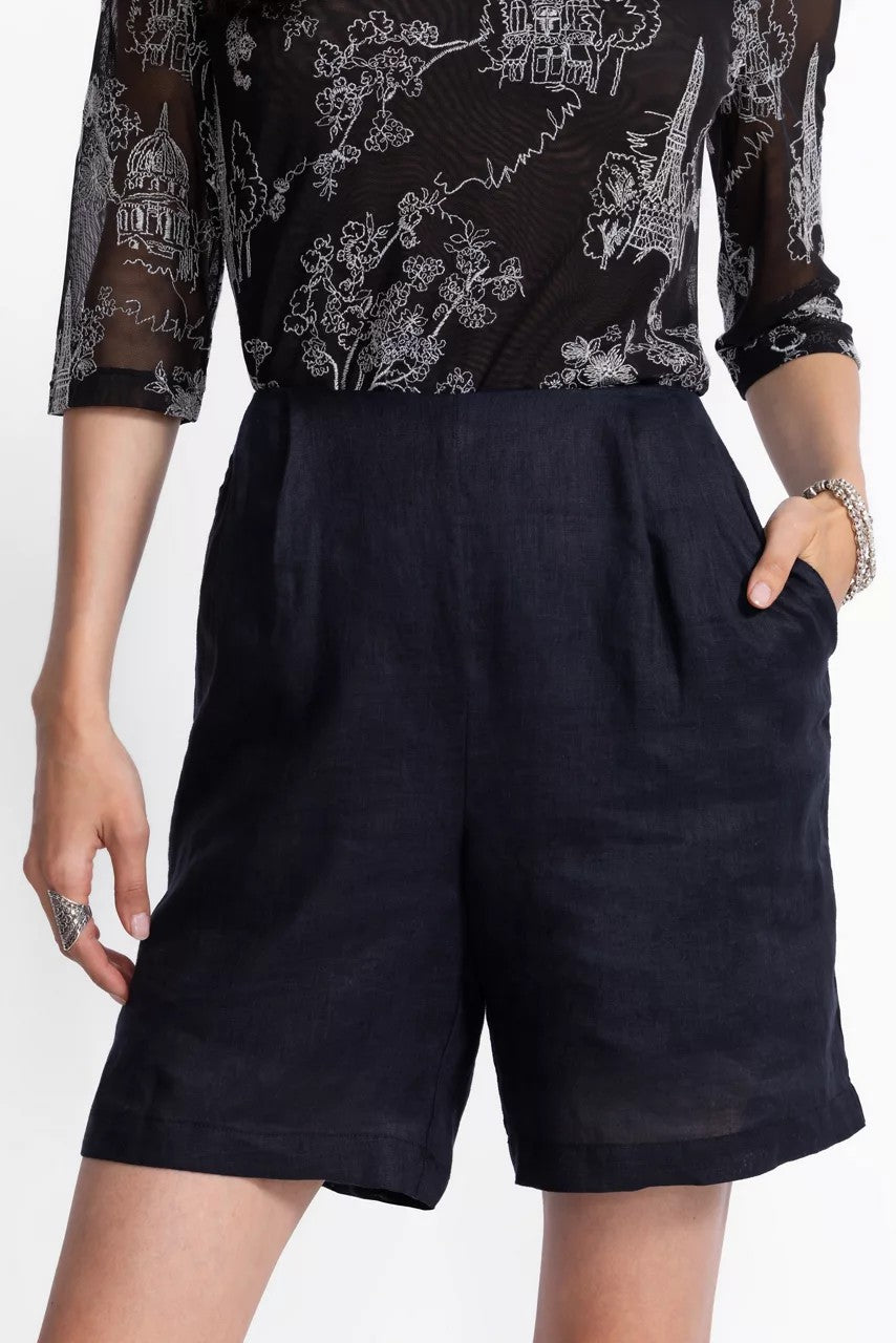 Johnny Was Women LINEN PLEATED SHORT
