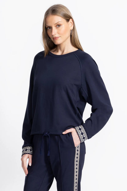 Johnny Was Women BEE ACTIVE RAGLAN SLEEVE PULLOVER