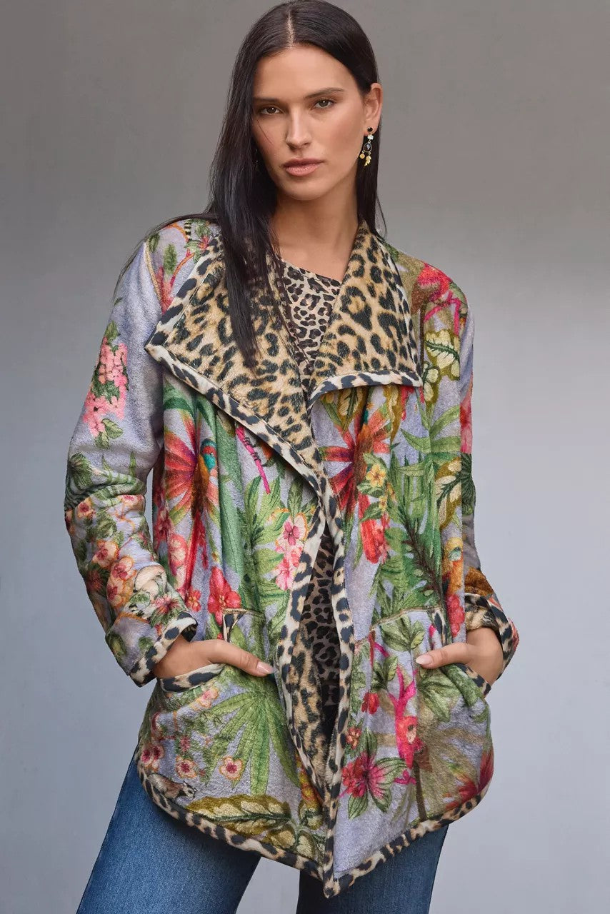 Johnny Was Women REVERSIBLE JOAN WRAP BINDED SHERPA JACKET