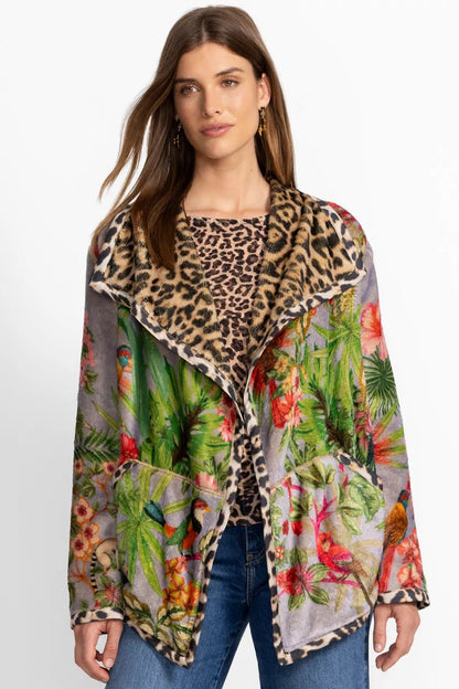 Johnny Was Women REVERSIBLE JOAN WRAP BINDED SHERPA JACKET
