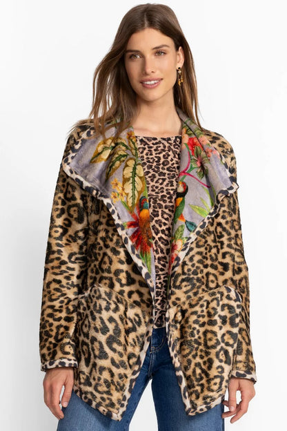 Johnny Was Women REVERSIBLE JOAN WRAP BINDED SHERPA JACKET