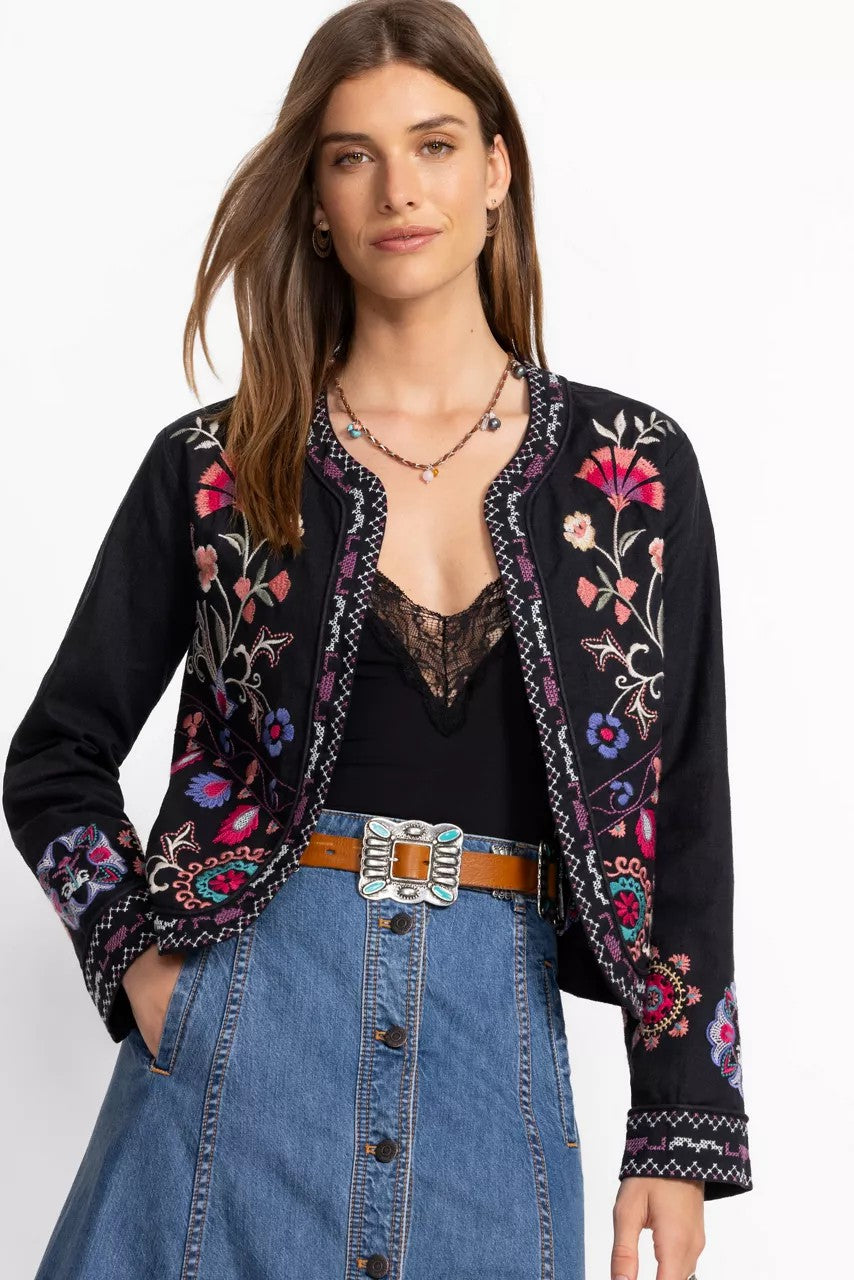 Johnny Was Women LINEN BOLERO JACKET