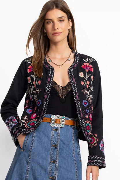 Johnny Was Women LINEN BOLERO JACKET