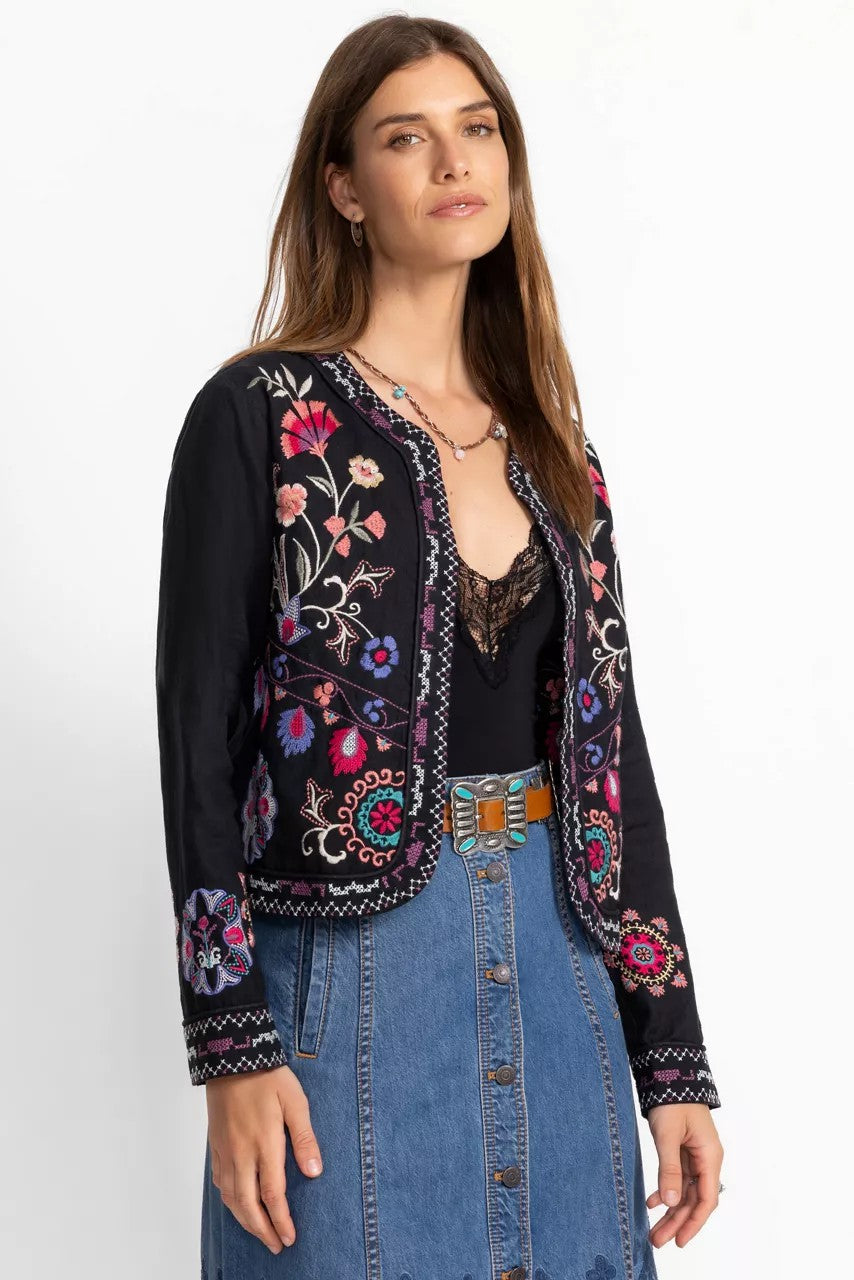 Johnny Was Women LINEN BOLERO JACKET