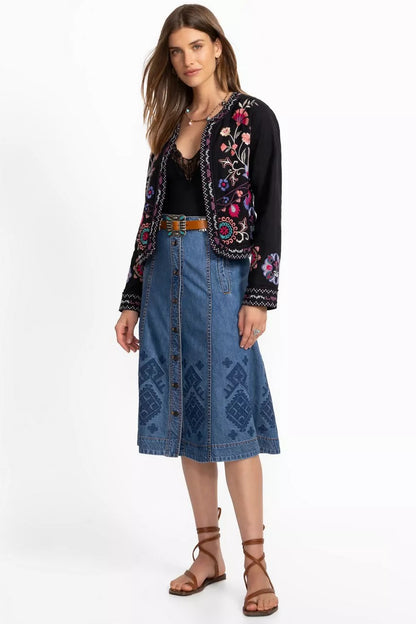 Johnny Was Women LINEN BOLERO JACKET