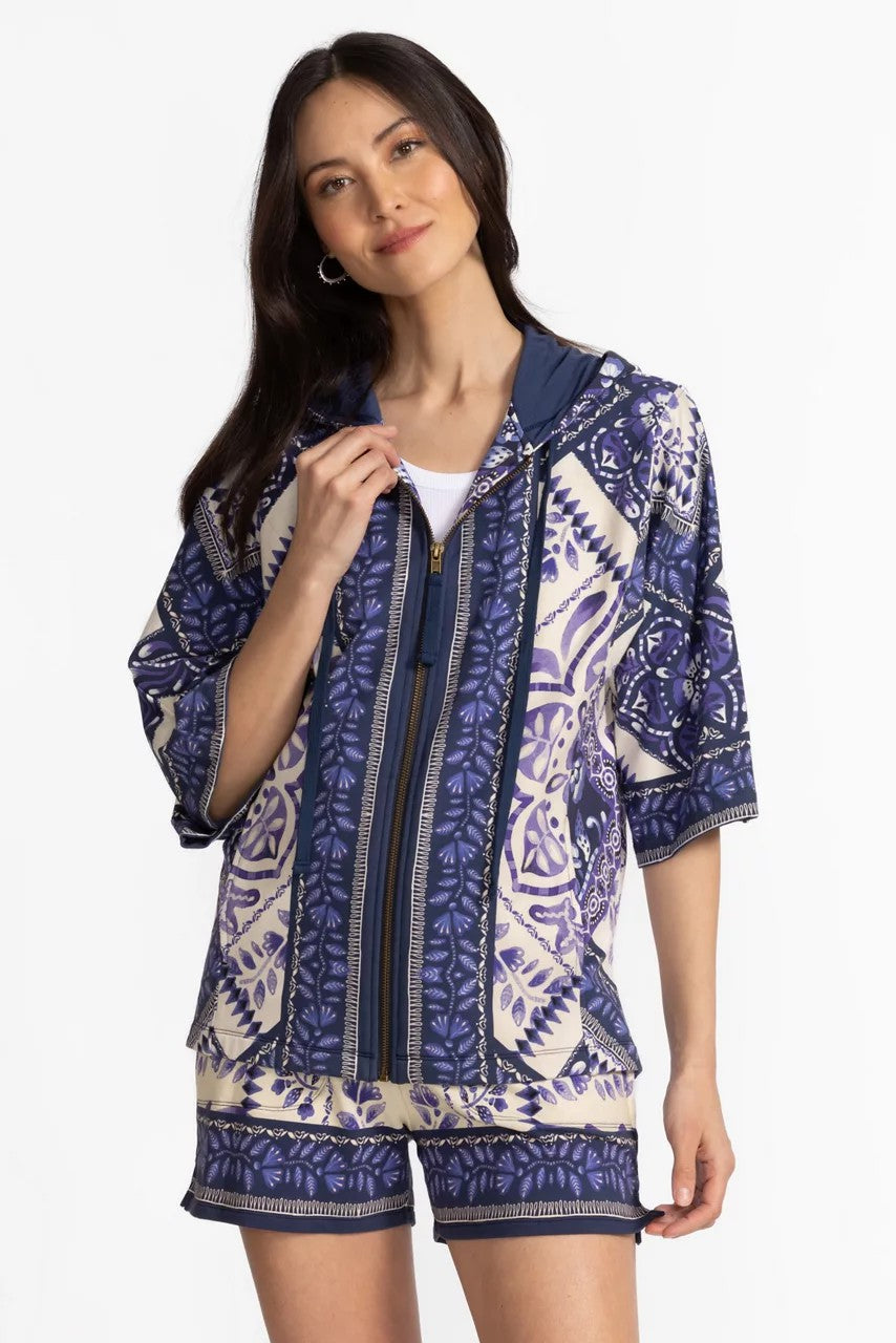 Johnny Was Women DOLMAN SHORT SLEEVE HOODIE