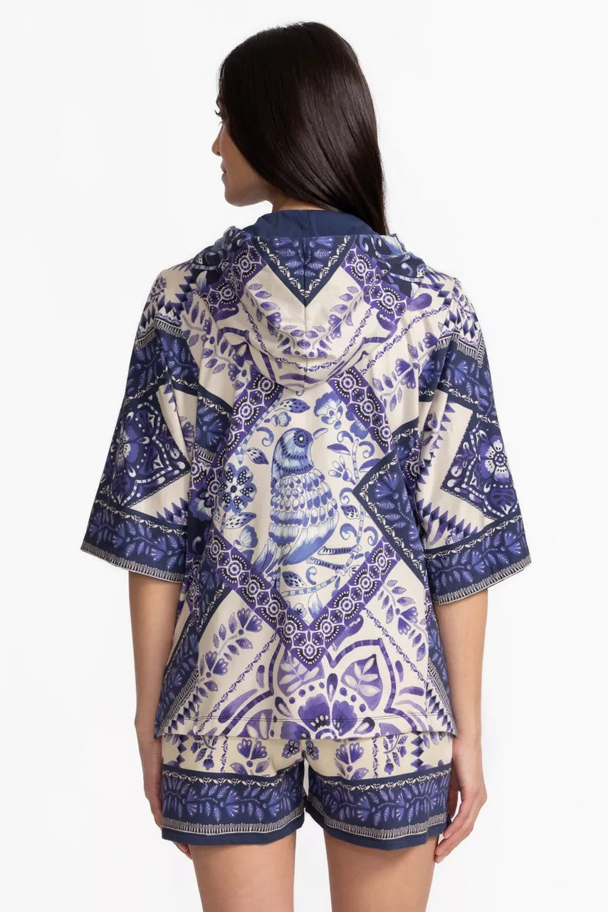 Johnny Was Women DOLMAN SHORT SLEEVE HOODIE