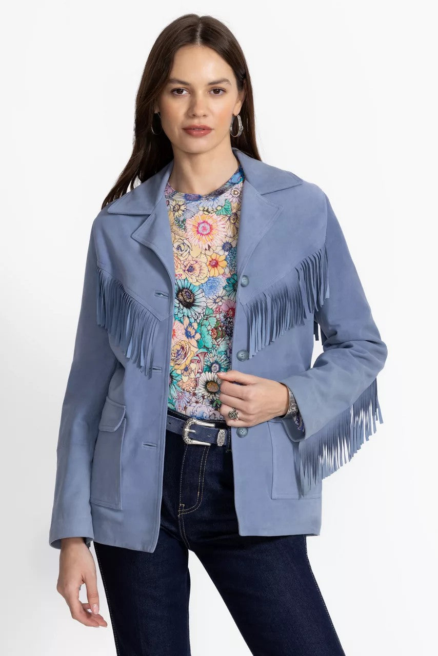 Johnny Was Women ITALIAN SUEDE FRINGE JACKET