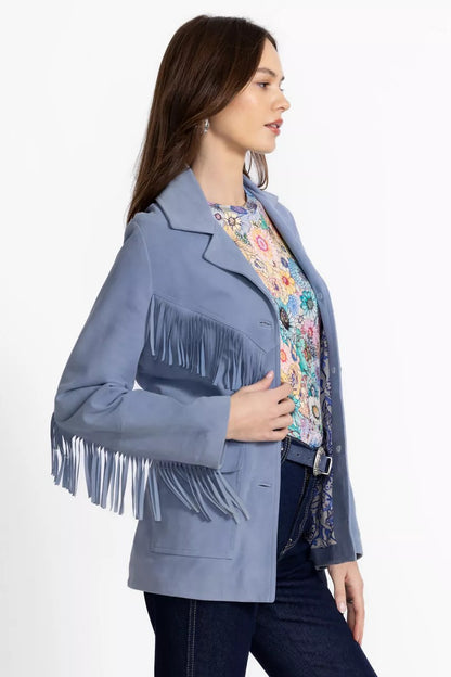 Johnny Was Women ITALIAN SUEDE FRINGE JACKET