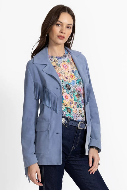 Johnny Was Women ITALIAN SUEDE FRINGE JACKET