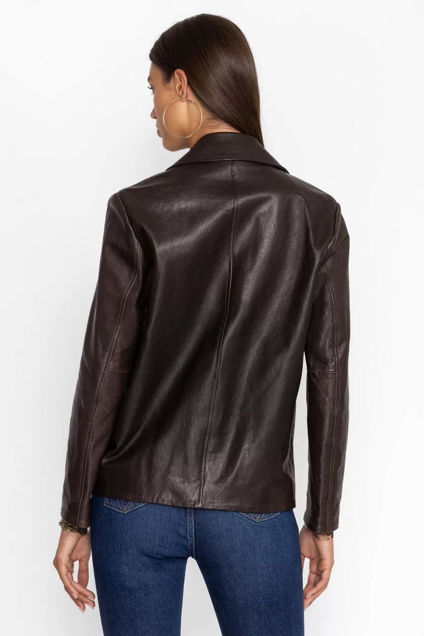 Johnny Was Women PATCH POCKET ITALIAN LEATHER JACKET