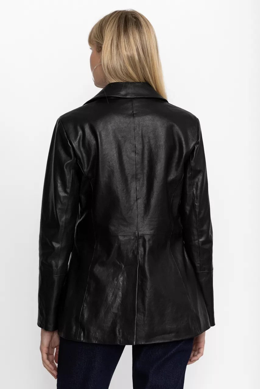 Johnny Was Women ITALIAN LEATHER CLASSIC BLAZER
