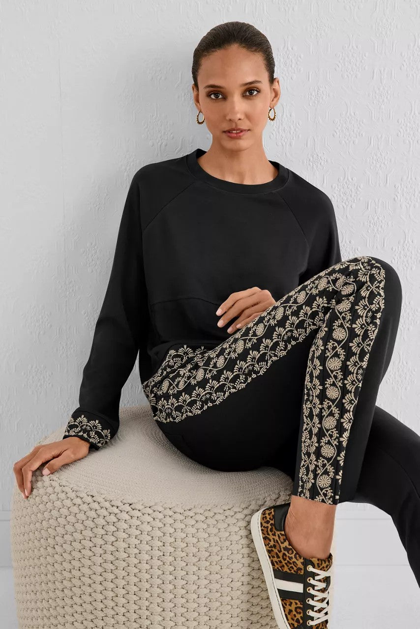 Johnny Was Women BEE ACTIVE LONG SLEEVE CREW PULLOVER TEE