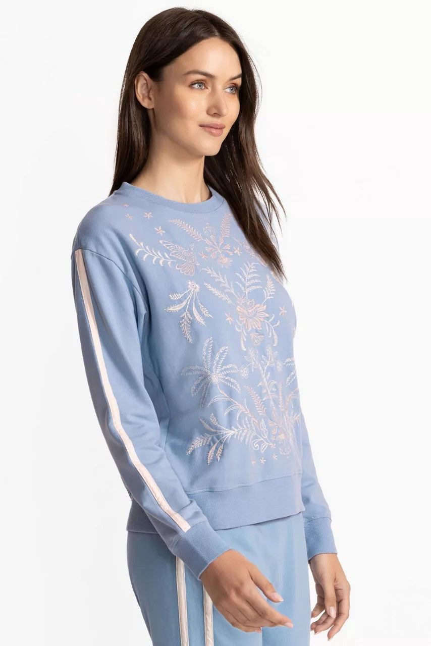 Johnny Was Women BEE ACTIVE CREW NECK PULLOVER WITH STRIP