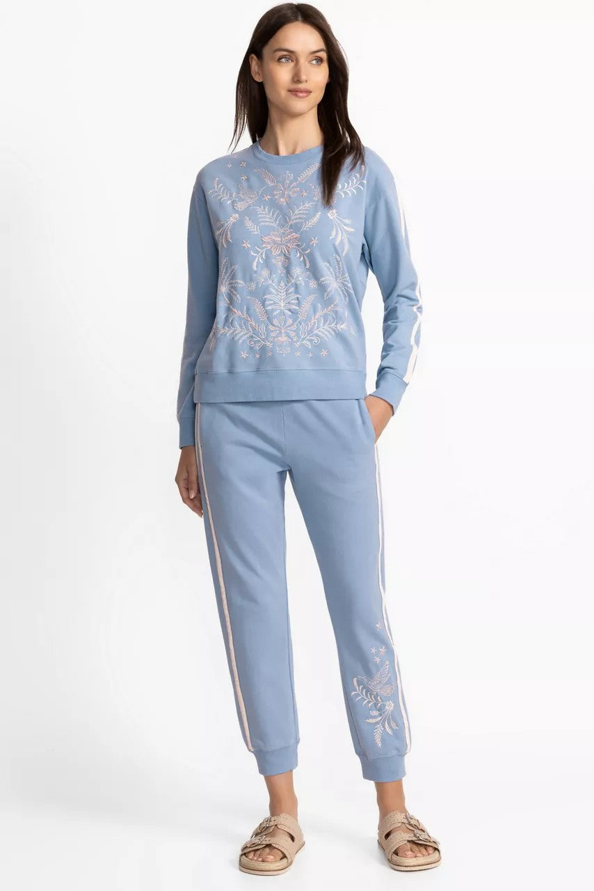 Johnny Was Women BEE ACTIVE CREW NECK PULLOVER WITH STRIP