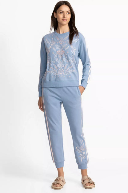 Johnny Was Women BEE ACTIVE CREW NECK PULLOVER WITH STRIP