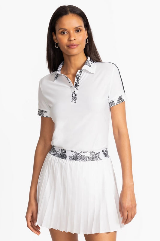 Johnny Was Women Bee Active Short Sleeve Polo Tee