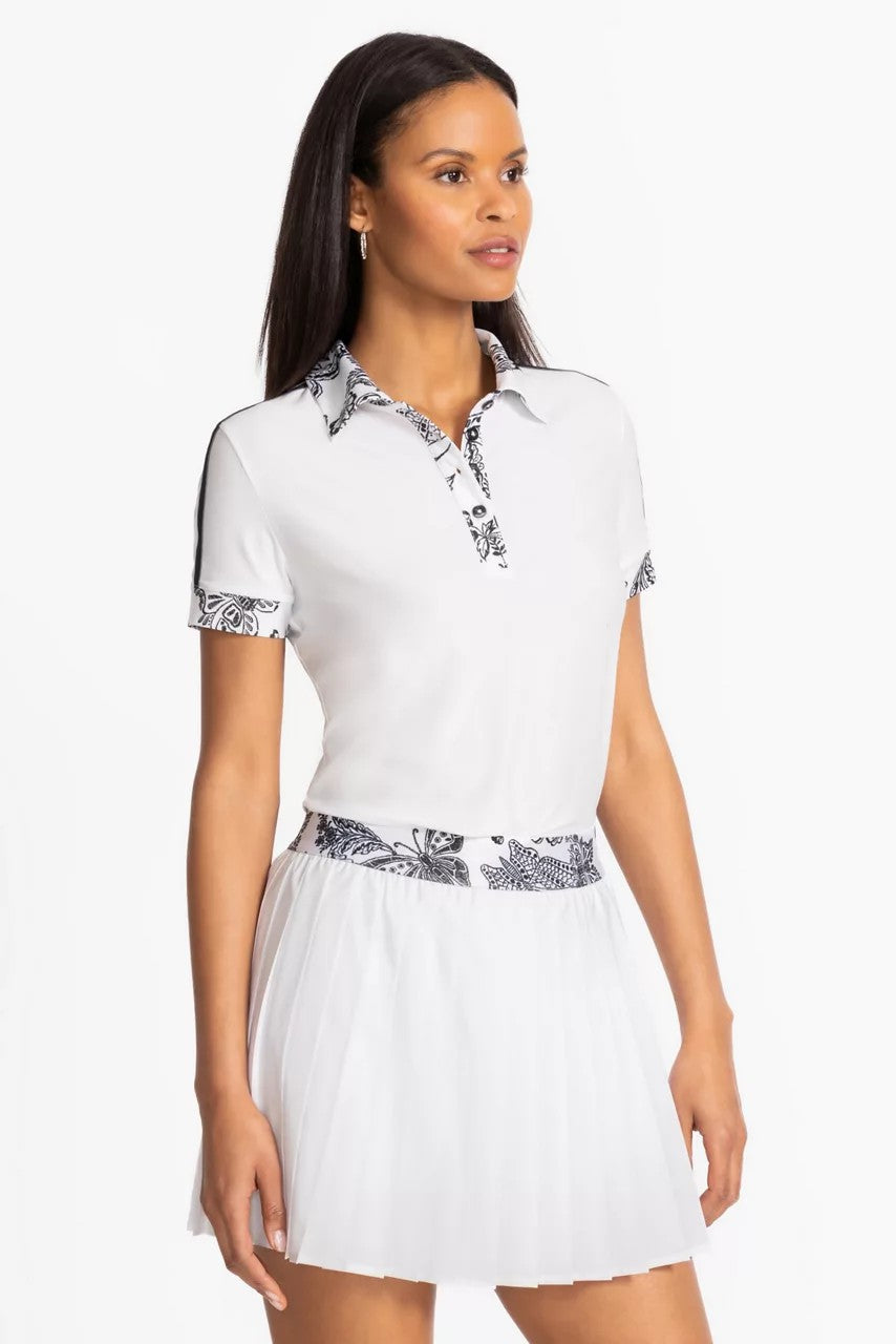 Johnny Was Women Bee Active Short Sleeve Polo Tee