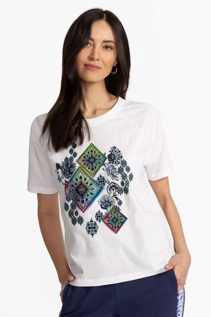 Johnny Was Women BEE ACTIVE RAGLAN GRAPHIC TEE