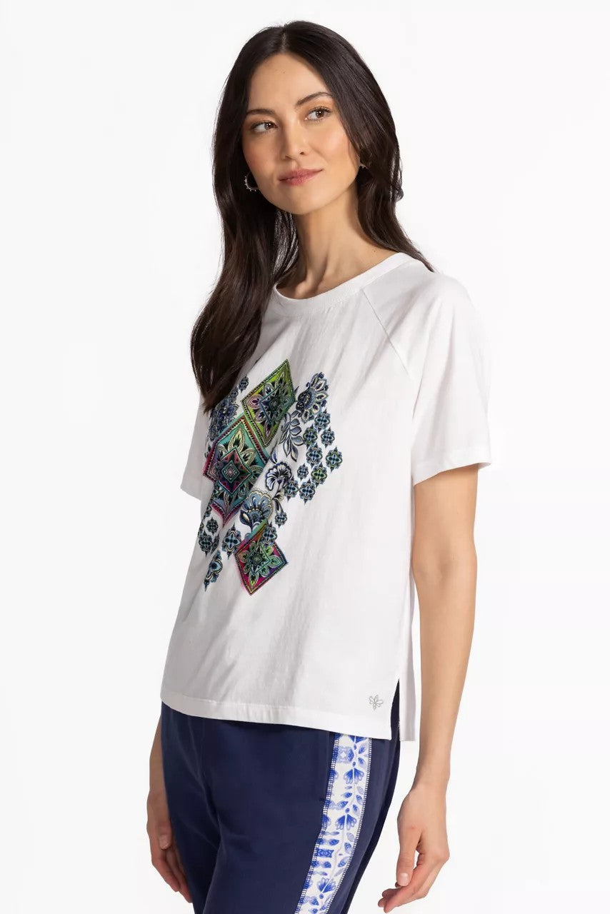 Johnny Was Women BEE ACTIVE RAGLAN GRAPHIC TEE