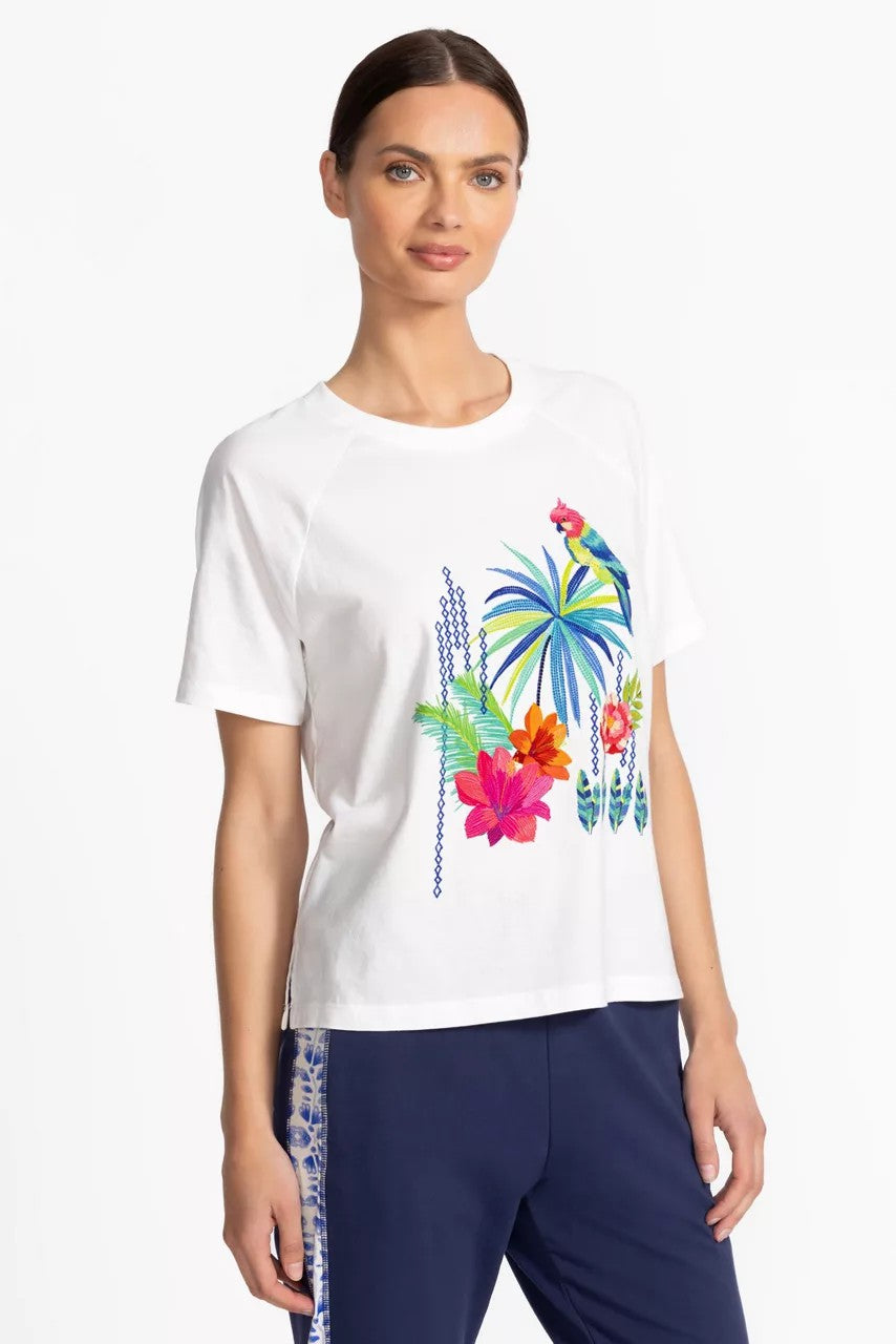 Johnny Was Women BEE ACTIVE RAGLAN GRAPHIC TEE