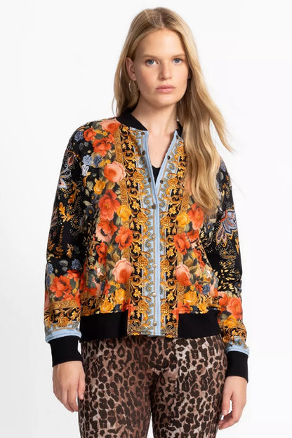 Johnny Was Women FRENCH TERRY BOMBER JACKET