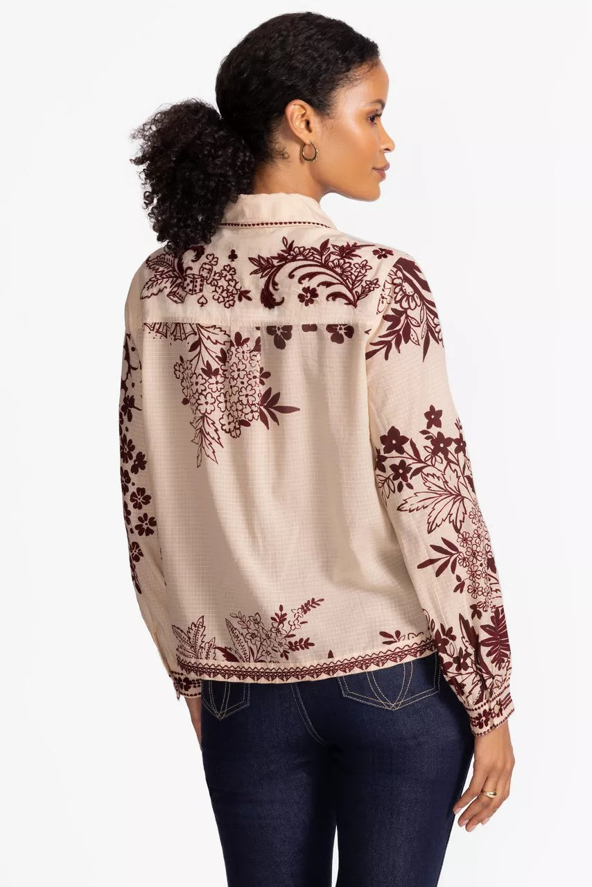 Johnny Was Women OPEN NECK SHIRT