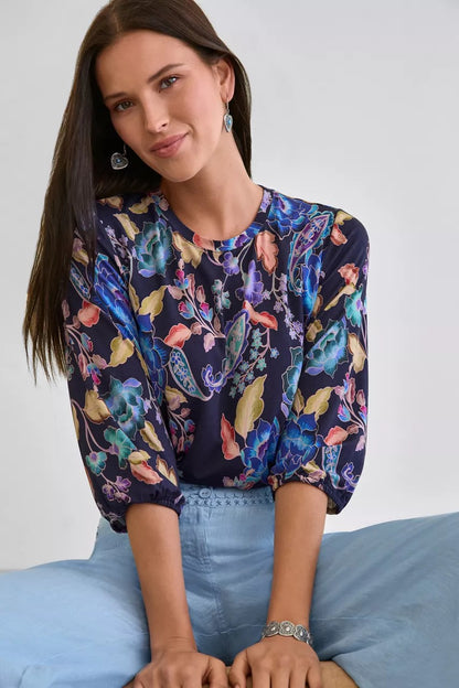 Johnny Was Women THE JANIE FAVORITE PUFF SLEEVE TOP