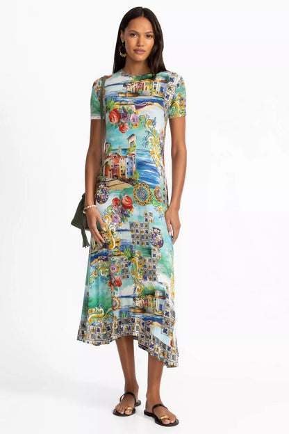 Johnny Was Women THE JANIE FAVORITE ASYMMETRIC HEM SHORT DRESS