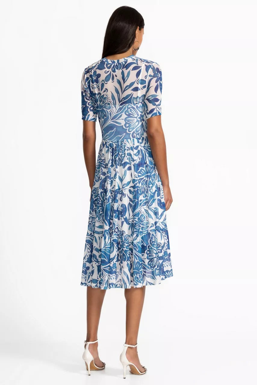 Johnny Was Women MESH TIERED DRESS