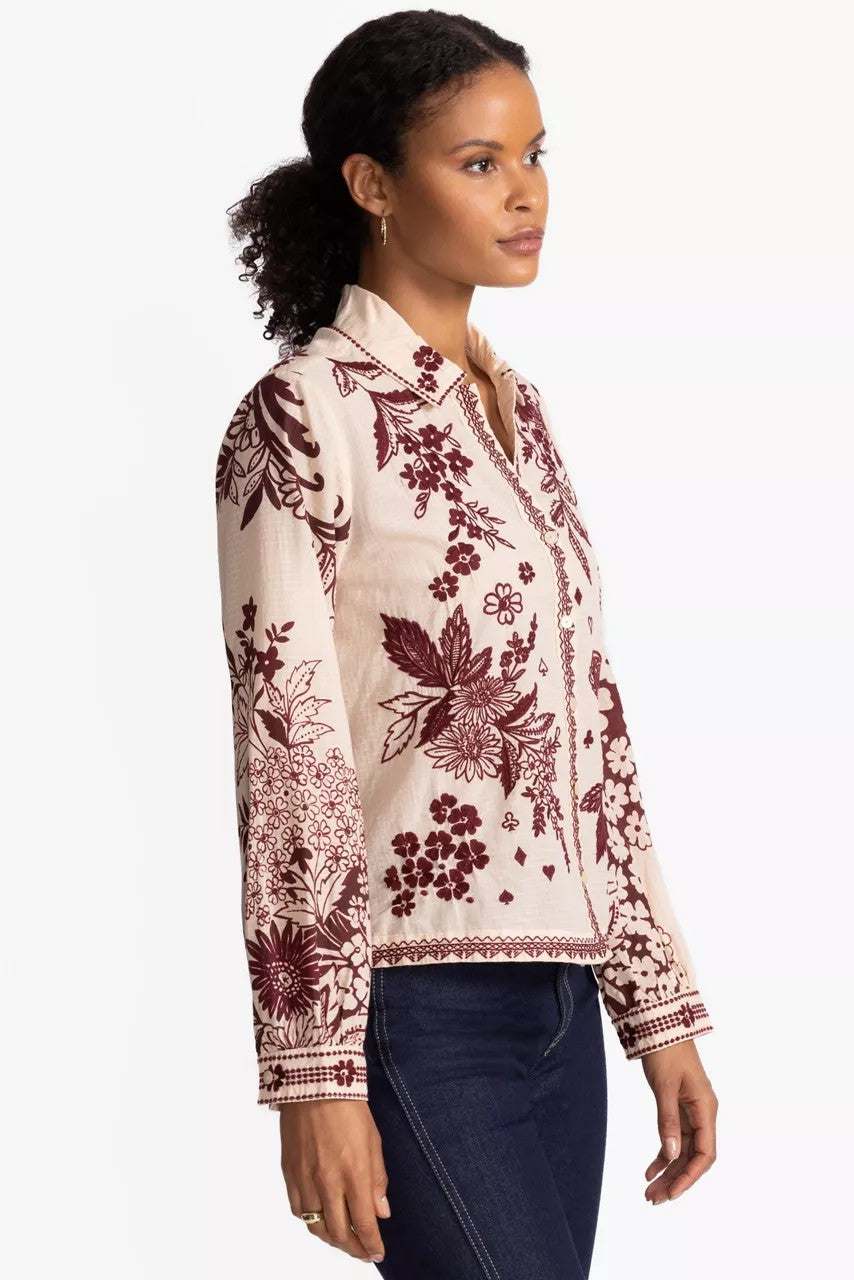 Johnny Was Women OPEN NECK SHIRT