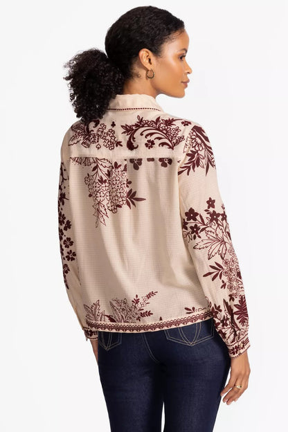 Johnny Was Women OPEN NECK SHIRT