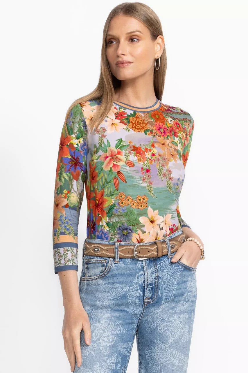 Johnny Was Women THE JANIE FAVORITE 3/4 SLEEVE CREW NECK