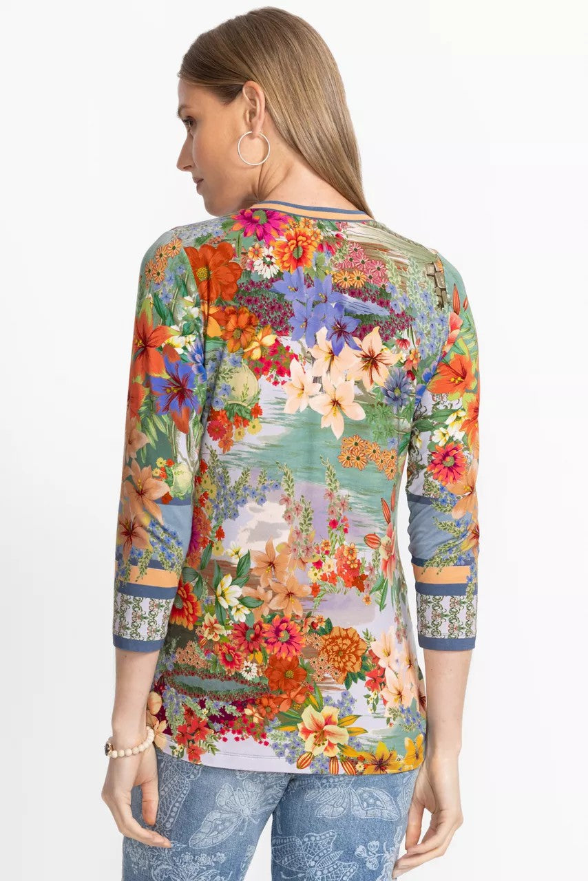 Johnny Was Women THE JANIE FAVORITE 3/4 SLEEVE CREW NECK