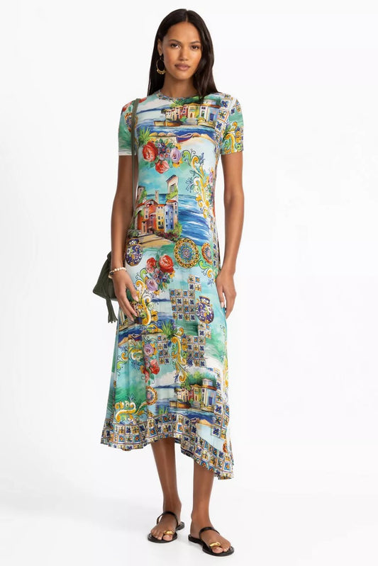 Johnny Was Women THE JANIE FAVORITE ASYMMETRIC HEM SHORT DRESS