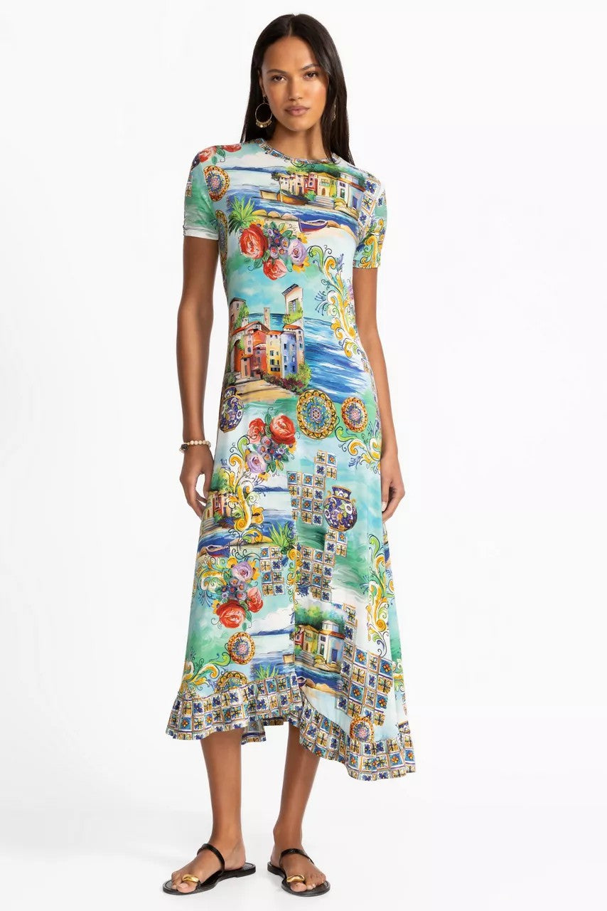 Johnny Was Women THE JANIE FAVORITE ASYMMETRIC HEM SHORT DRESS