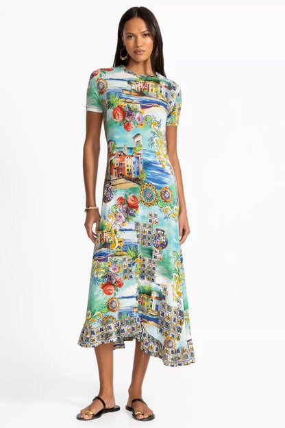 Johnny Was Women THE JANIE FAVORITE ASYMMETRIC HEM SHORT DRESS