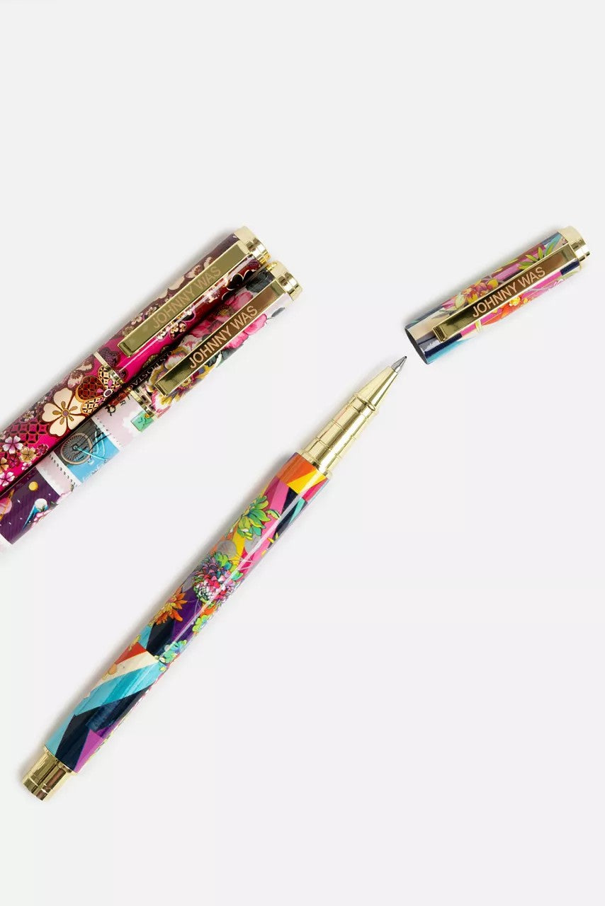 Johnny Was Women FLORAL STRIPE PEN SET
