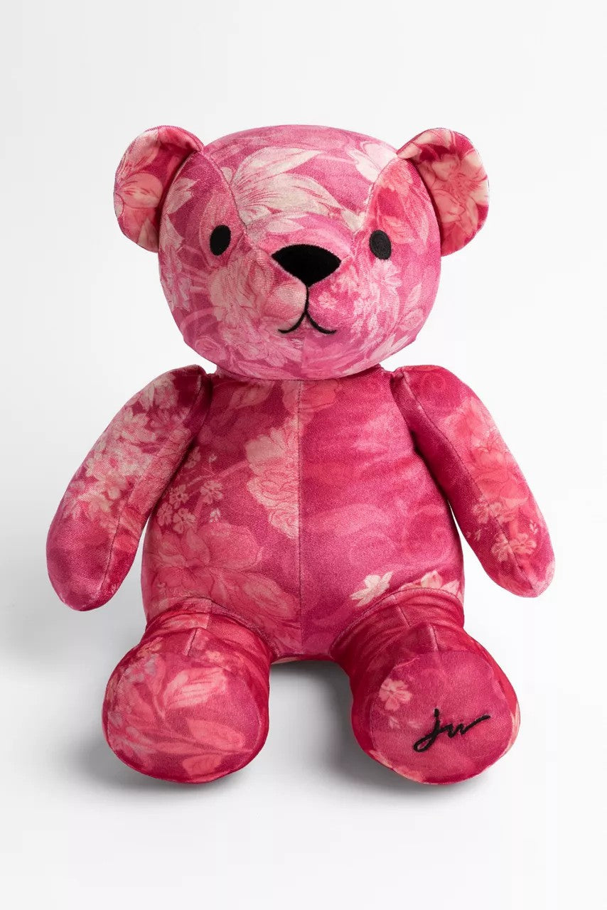 Johnny Was Women PINK PRINTED VELVET BEAR