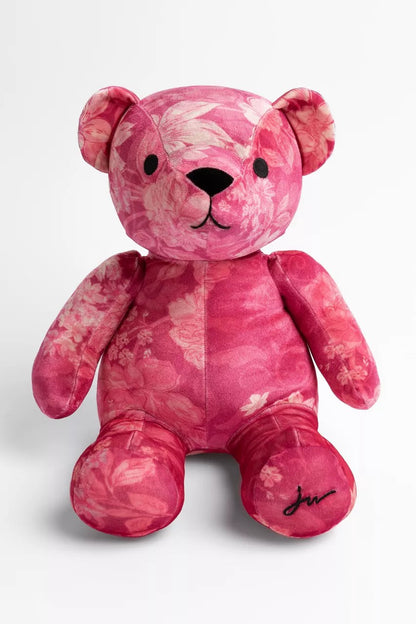 Johnny Was Women PINK PRINTED VELVET BEAR