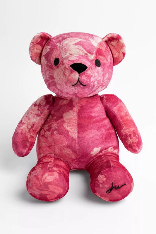 Johnny Was Women PINK PRINTED VELVET BEAR