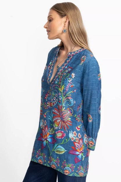 Johnny Was Women HENLEY VOYAGER TUNIC