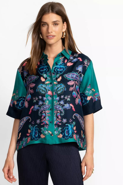 Johnny Was Women CLAUDINE BUTTON DOWN SHIRT