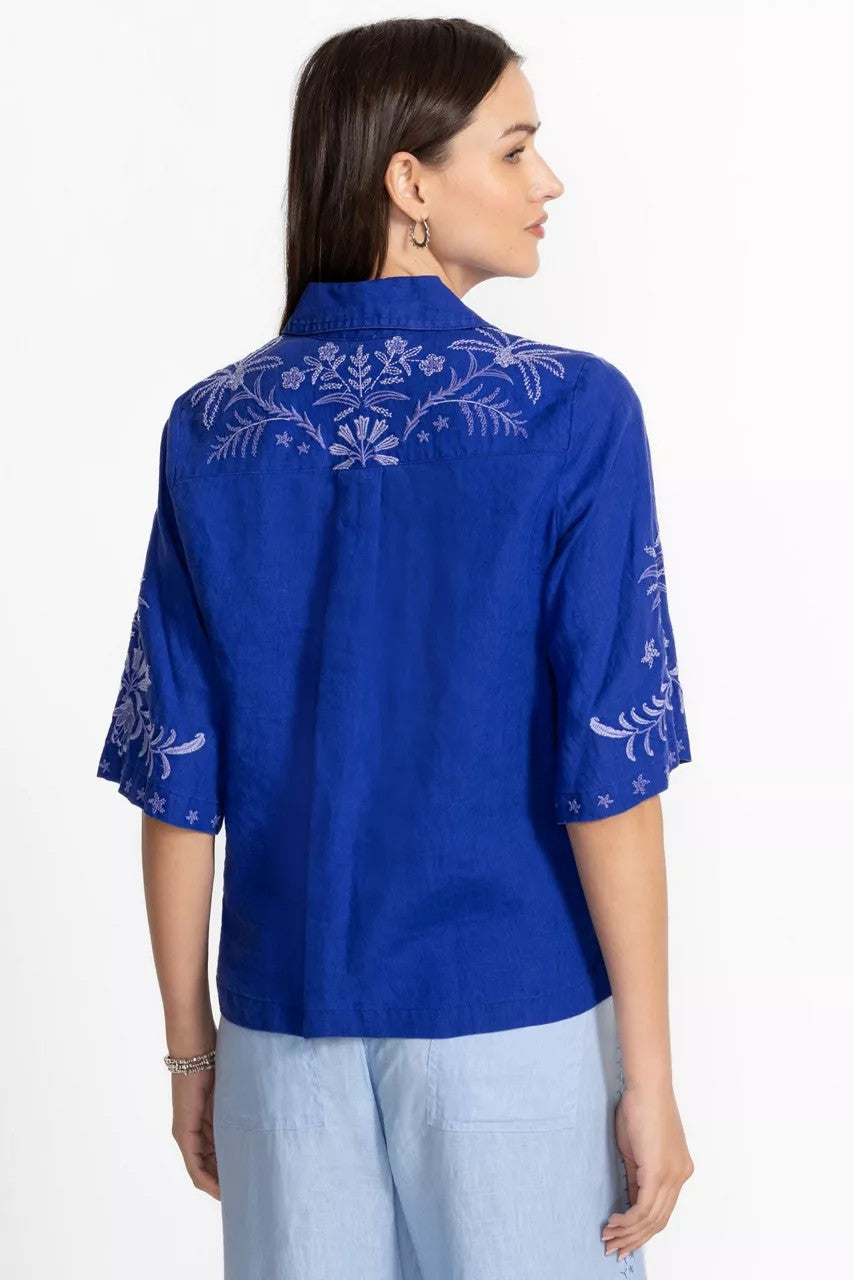 Johnny Was Women LINEN KIMONO SLEEVE SHIRT