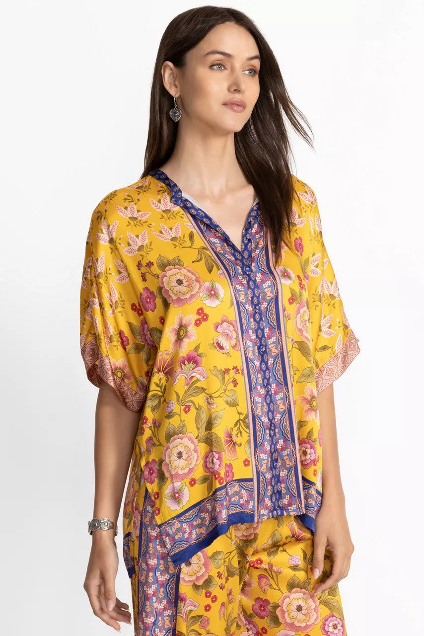 Johnny Was Women THE AUDREY SHORT SLEEVE MANDARIN COLLAR