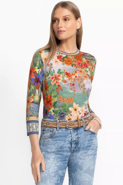 Johnny Was Women THE JANIE FAVORITE 3/4 SLEEVE CREW NECK