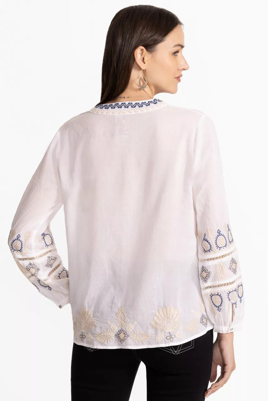 Johnny Was Women BUTTON FRONT LISBON BLOUSE