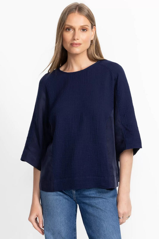 Johnny Was Women MIXED MEDIA DROP SHOULDER TOP
