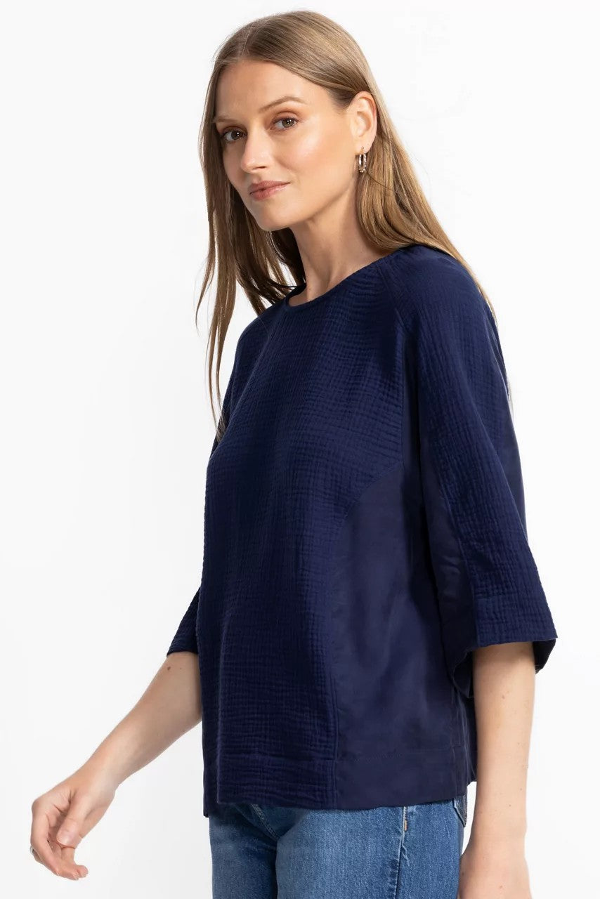 Johnny Was Women MIXED MEDIA DROP SHOULDER TOP