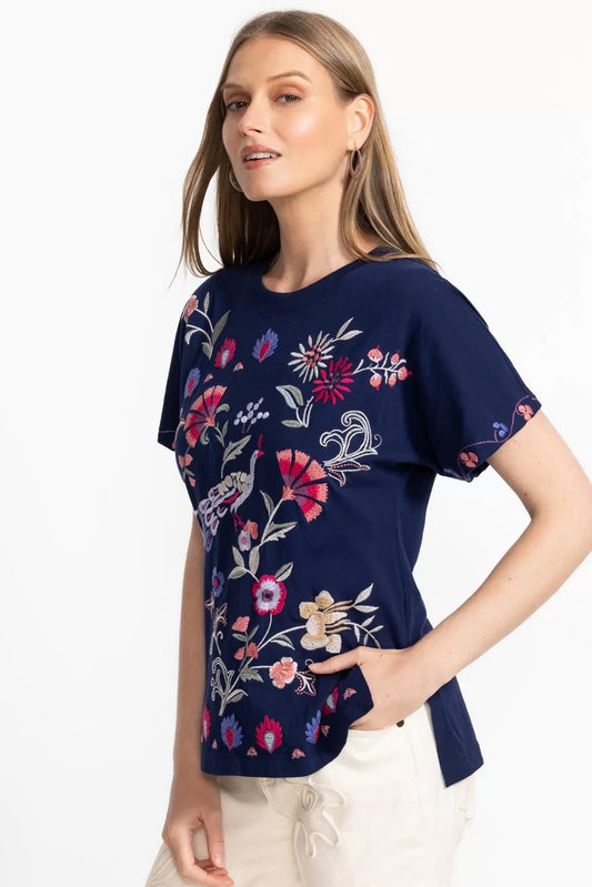 Johnny Was Women SIDE SLIT DOLMAN TEE